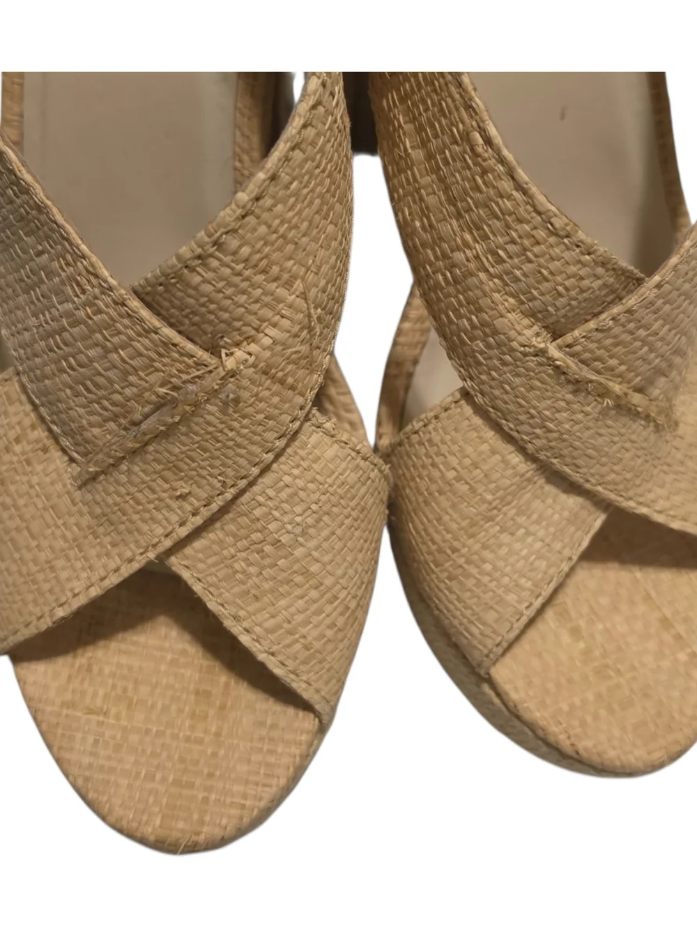 Michael Kors Women's Tan Woven Platform Sandals